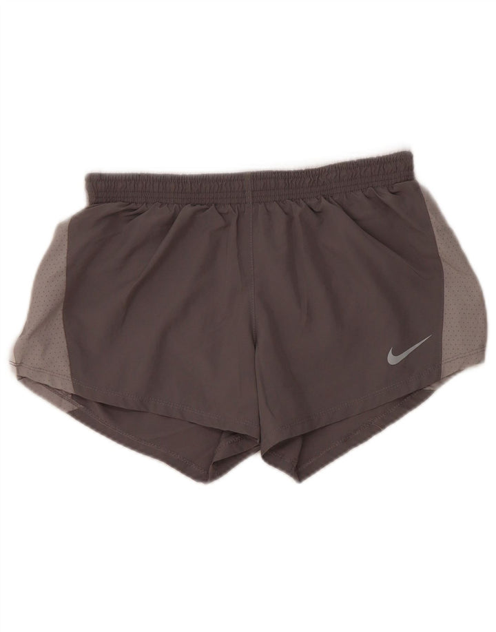 Nike Womens Dri Fit Sport Shorts UK 10 Small Grey Polyester