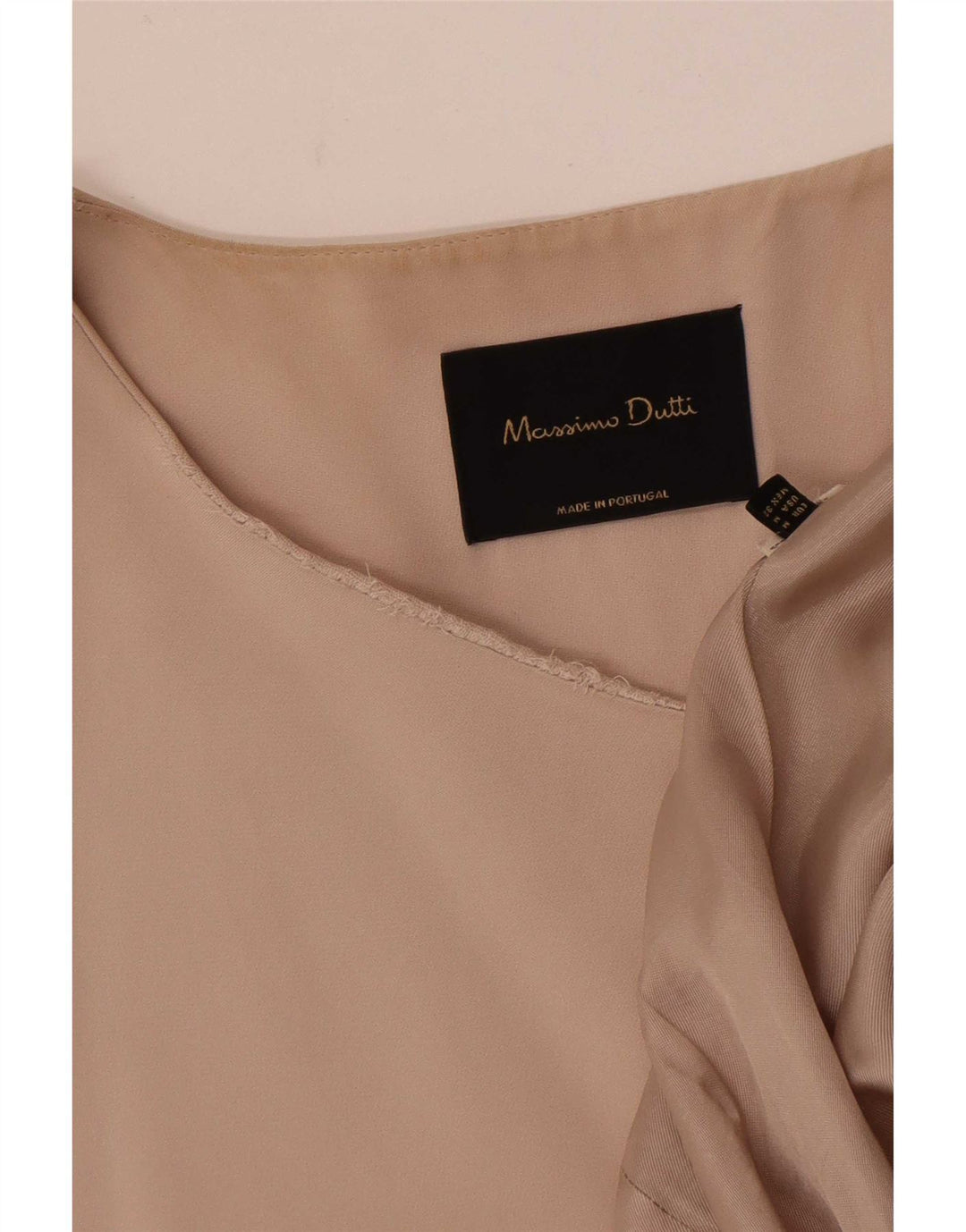 Massimo Dutti Womens Longline Sleeveless Blazer Jacket UK 14 Medium Beige