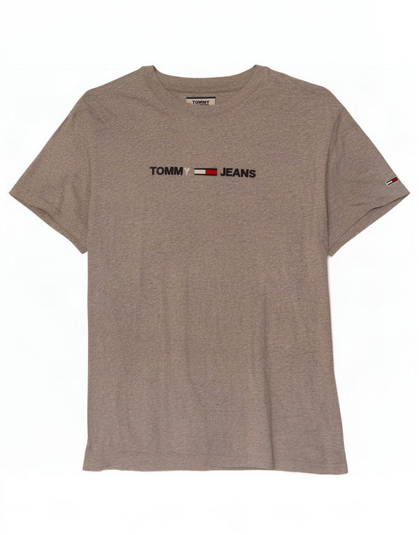 Tommy Hilfiger Mens Graphic T-Shirt Top Medium Grey Cotton