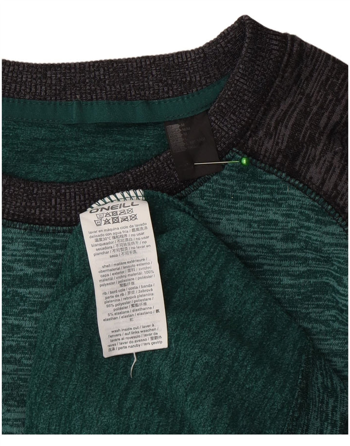 O'Neill Mens Top Long Sleeve Medium Green Colourblock Polyester