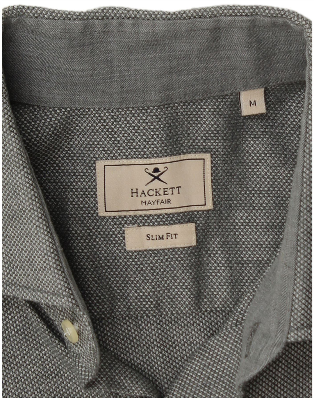 HACKETT Herre Slim Fit skjorte mellemgrå bomuld