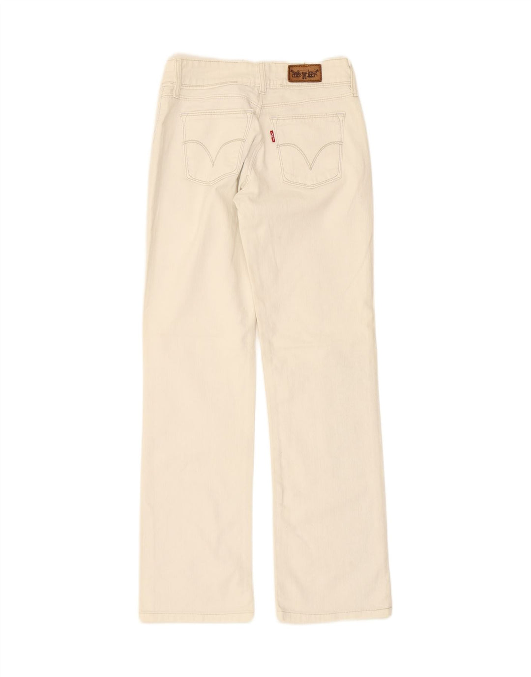 LEVI'S Womens 570 Straight Jeans W29 L27 White Cotton Vintage Levi's and Second-Hand Levi's from Messina Hembry 