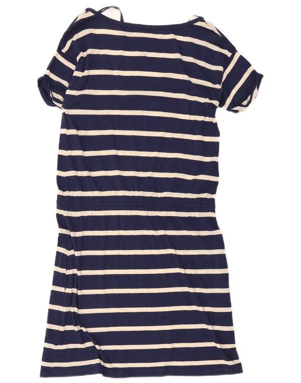 Tommy Hilfiger Dame A-Line Kjole UK 18 XL Marineblå Stribet Bomuld