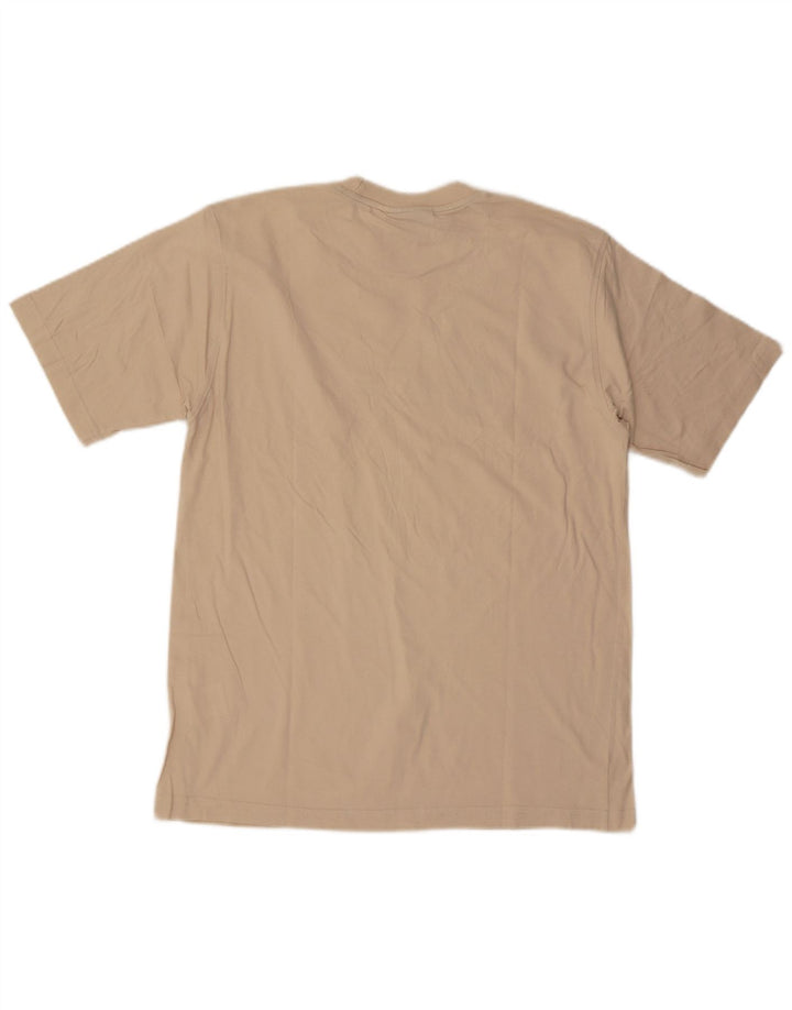 Lotto Mens Graphic T-Shirt Top Medium Beige Cotton