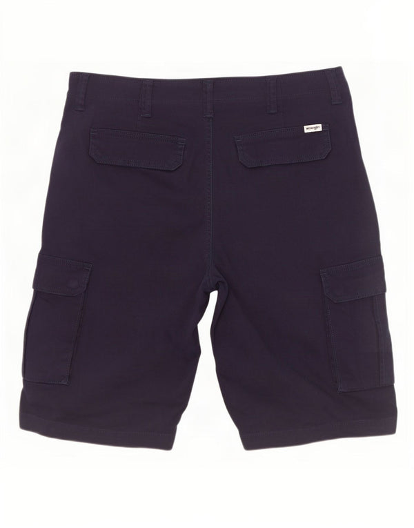 Wrangler Mens Casey Cargo Shorts W33 Medium Navy Blue Cotton