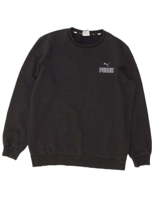 Puma Mens Sweatshirt Jumper Medium Black Cotton