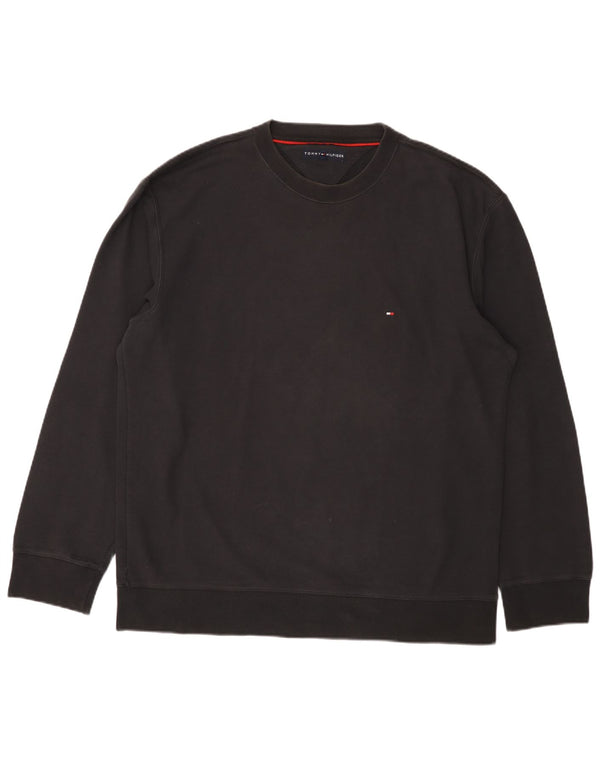 Felpa da uomo Tommy Hilfiger Jumper XL in cotone nero
