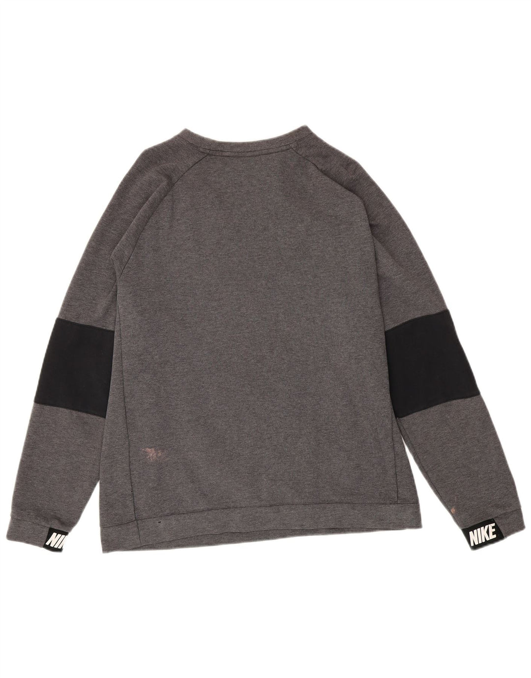 Felpa da uomo Nike con stampa grafica, taglia Large, colore grigio a blocchi