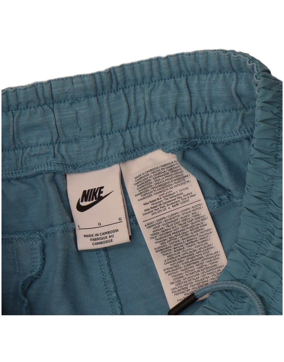 NIKE Mens Sport Shorts Large Blue Cotton