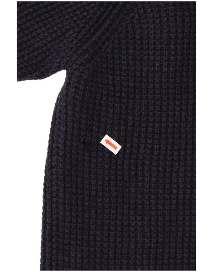 Gant Maglione da uomo con collo a scialle in cotone medio blu navy