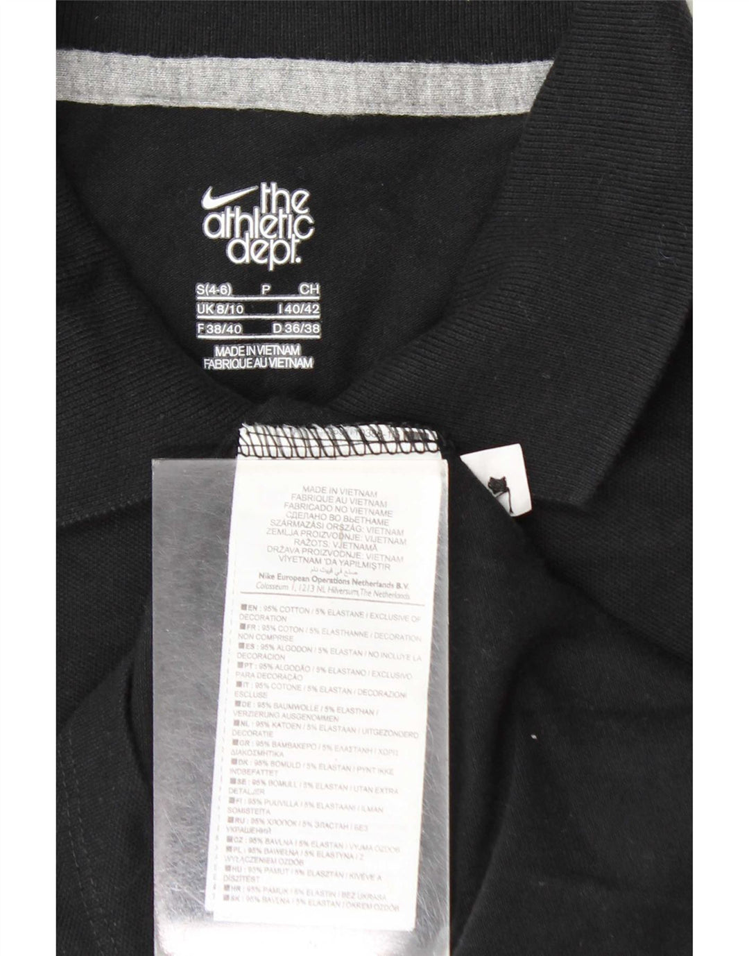 Nike Womens Polo Shirt UK 8/10 Small Black