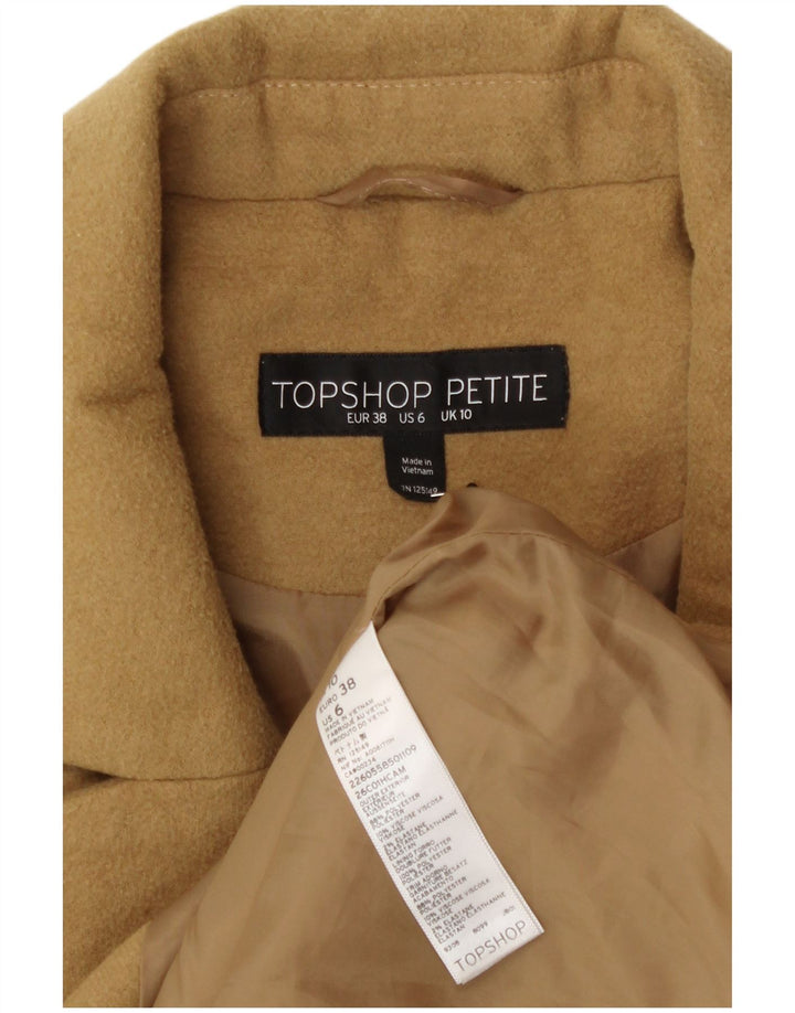 Topshop Manteau surdimensionné pour femme UK 10 Petit Jaune Polyester