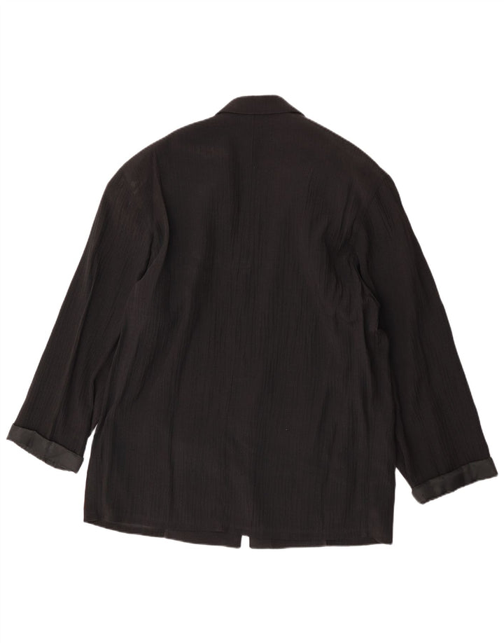 Vintage Mens 1 Button Blazer Jacket UK 40 Large Black