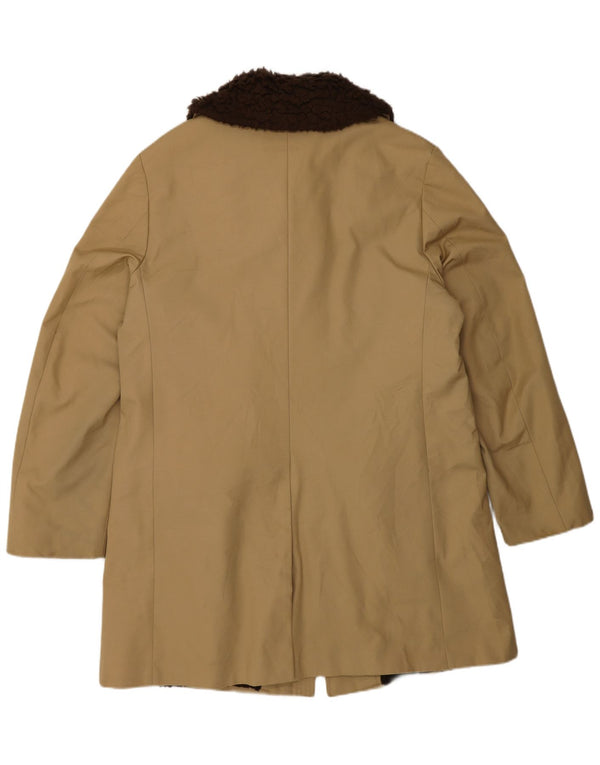 Vintage Hombres Sherpa Abrigo IT 50 Medio Beige