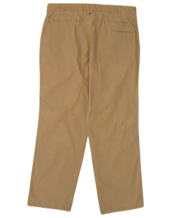 Massimo Dutti Herren gerade Chinohose EU 44 Large W34 L28 Beige Baumwolle