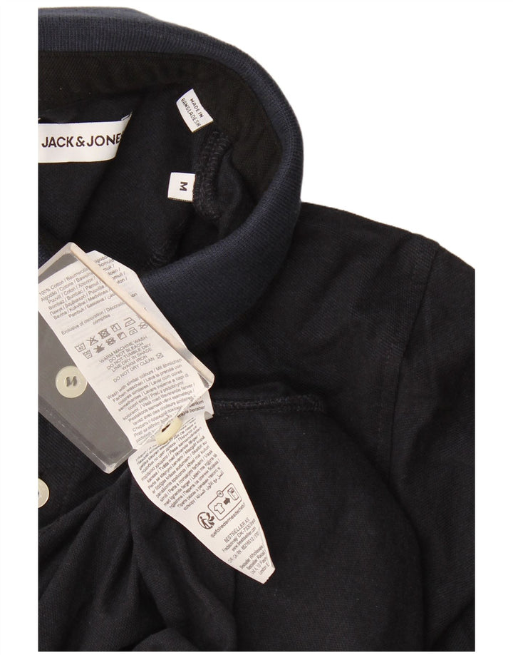 Jack & Jones Mens Polo Shirt Medium Navy Blue Cotton