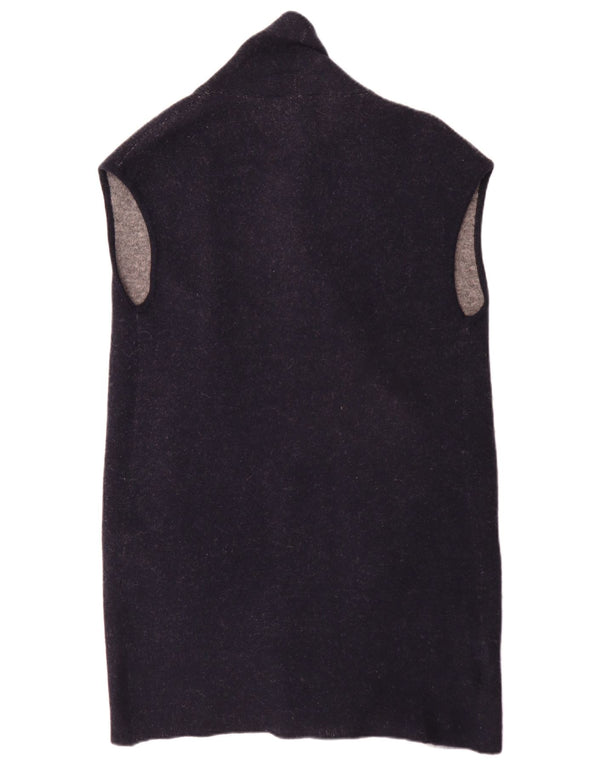 Pulover cardigan fără mâneci pentru femei Laura Ashley UK 14 mare bleumarin