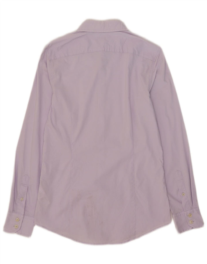 Benetton Mens Shirt Medium Purple Cotton