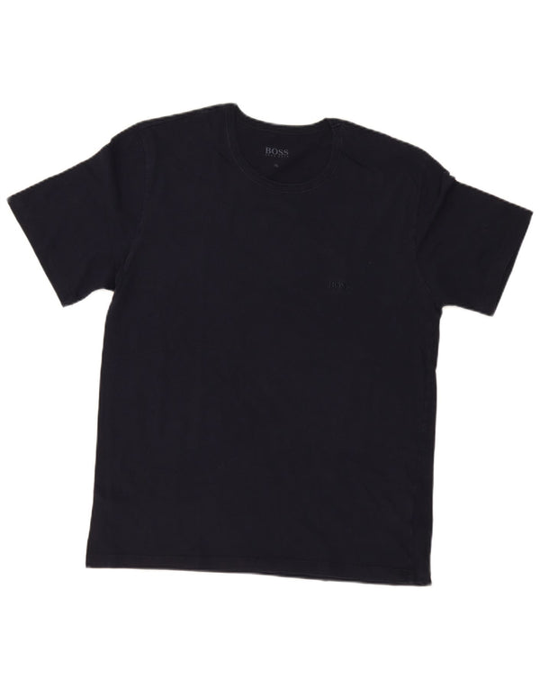 Hugo Boss Mens T-Shirt Top XL Navy Blue Cotton