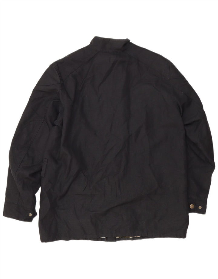 BELSTAFF Mens Utility Jacket UK 38 Medium Black Cotton