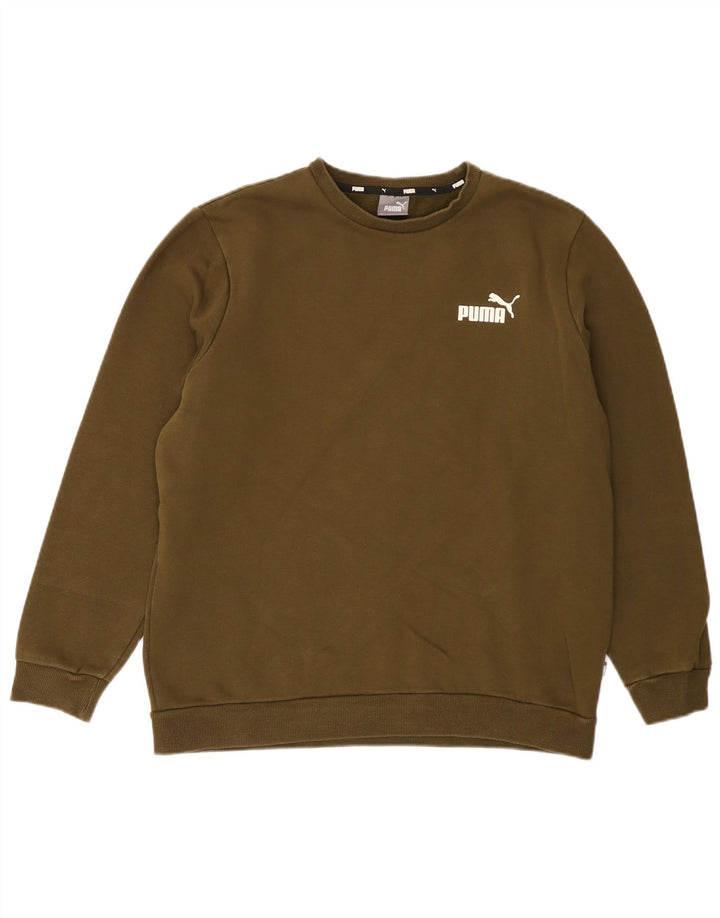 Felpa da uomo Puma Maglione grande in cotone kaki