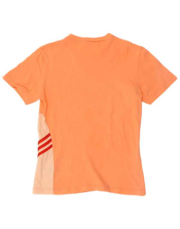 Adidas Camiseta de manga corta para mujer UK 40 Medium Orange Colourblock