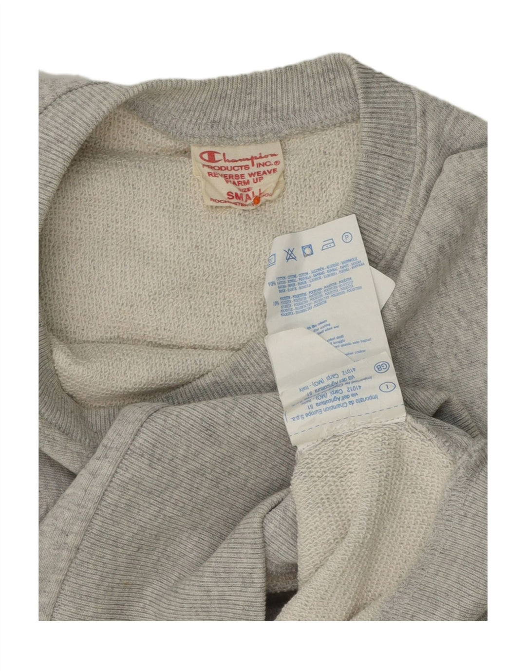 CHAMPION Mens Sweatshirt Jumper Small Grey Cotton Vintage Champion and Second-Hand Champion from Messina Hembry 