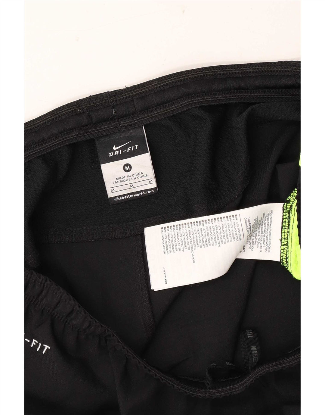 Nike Herre Dri Fit Sportshorts Medium Sort Colourblock Polyester