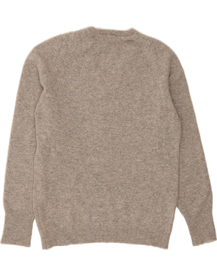 VINTAGE Womens V-Neck Jumper Sweater EU 40 Medium Grey Lambswool Vintage Vintage and Second-Hand Vintage from Messina Hembry 