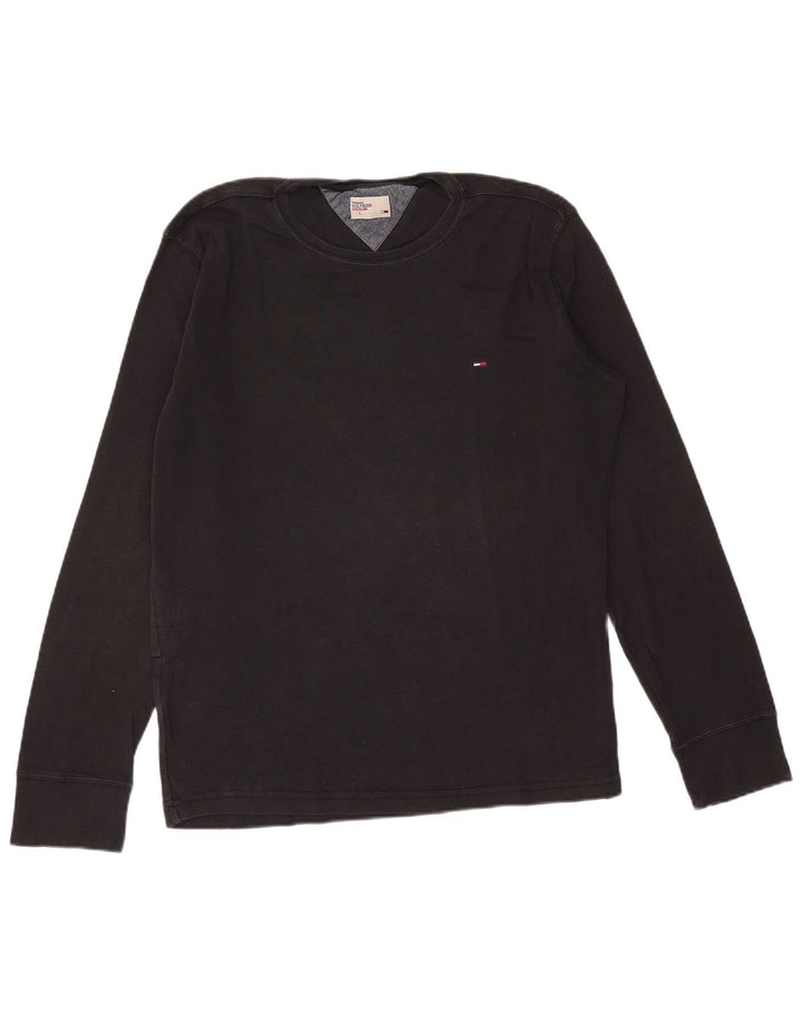 Tommy Hilfiger Mens Top Long Sleeve Large Black Cotton