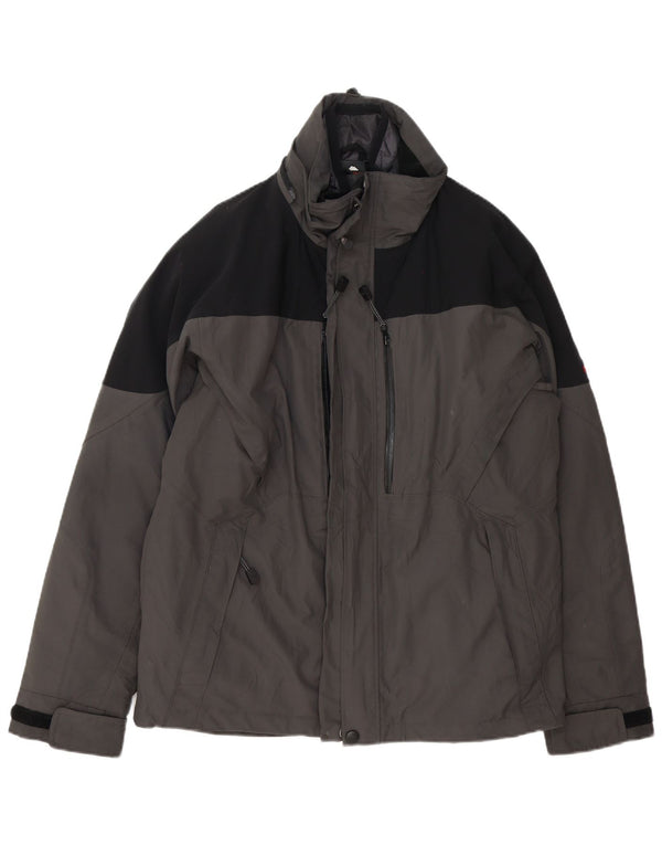 MC Kinley Chaqueta cortavientos con capucha para hombre UK 38 Gris medio Colorblock