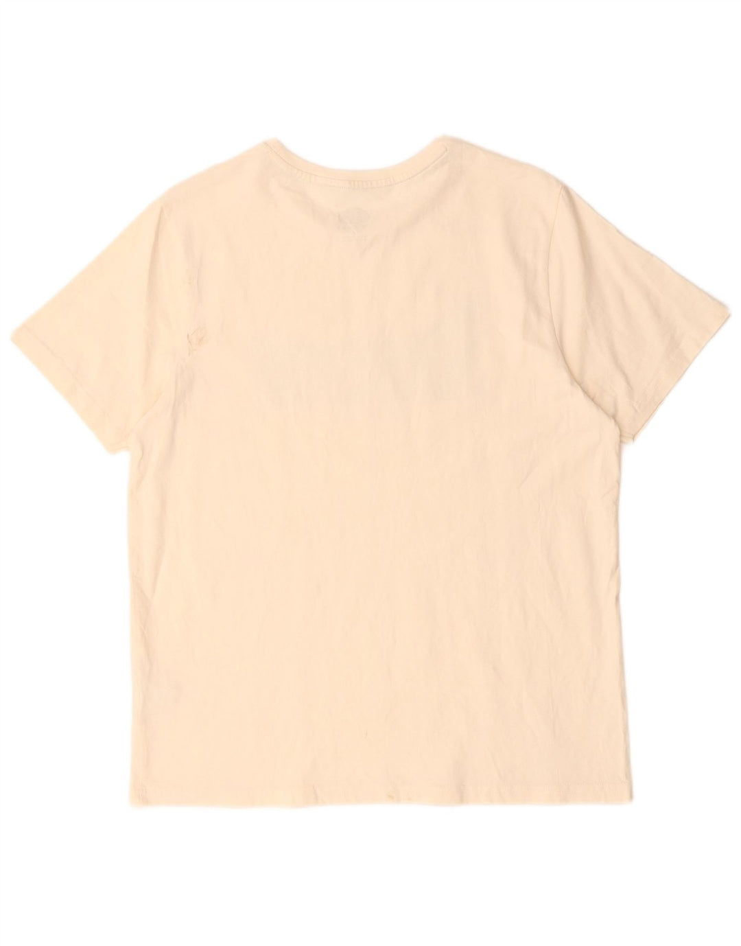 Animal Mens Graphic T-Shirt Top Medium Off White Cotton
