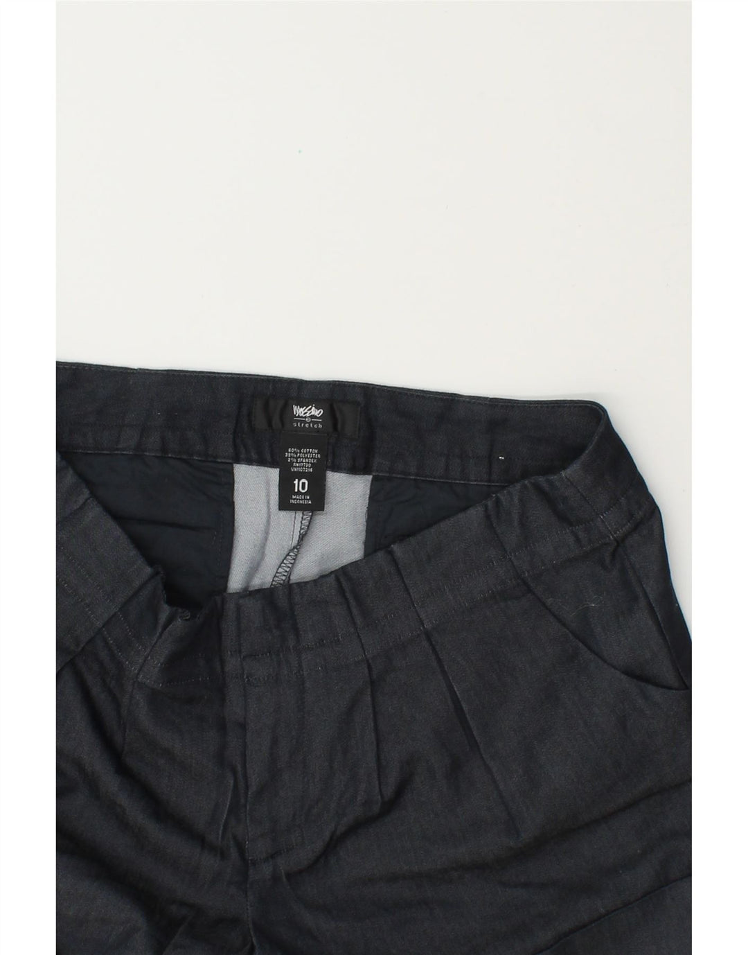 MOSSIMO Womens Stretch Pegged Chino Shorts US 10 Large W32  Navy Blue Vintage Mossimo and Second-Hand Mossimo from Messina Hembry 