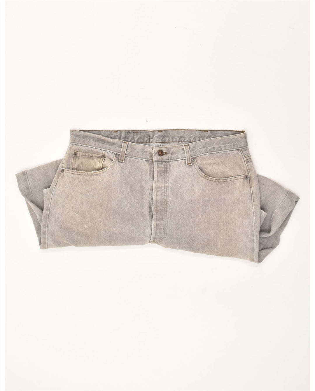 LEVI'S Mens Straight Jeans W38 L28 Grey Cotton Vintage Levi's and Second-Hand Levi's from Messina Hembry 