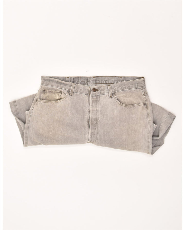LEVI'S Mens Straight Jeans W38 L28 Grey Cotton Vintage Levi's and Second-Hand Levi's from Messina Hembry 