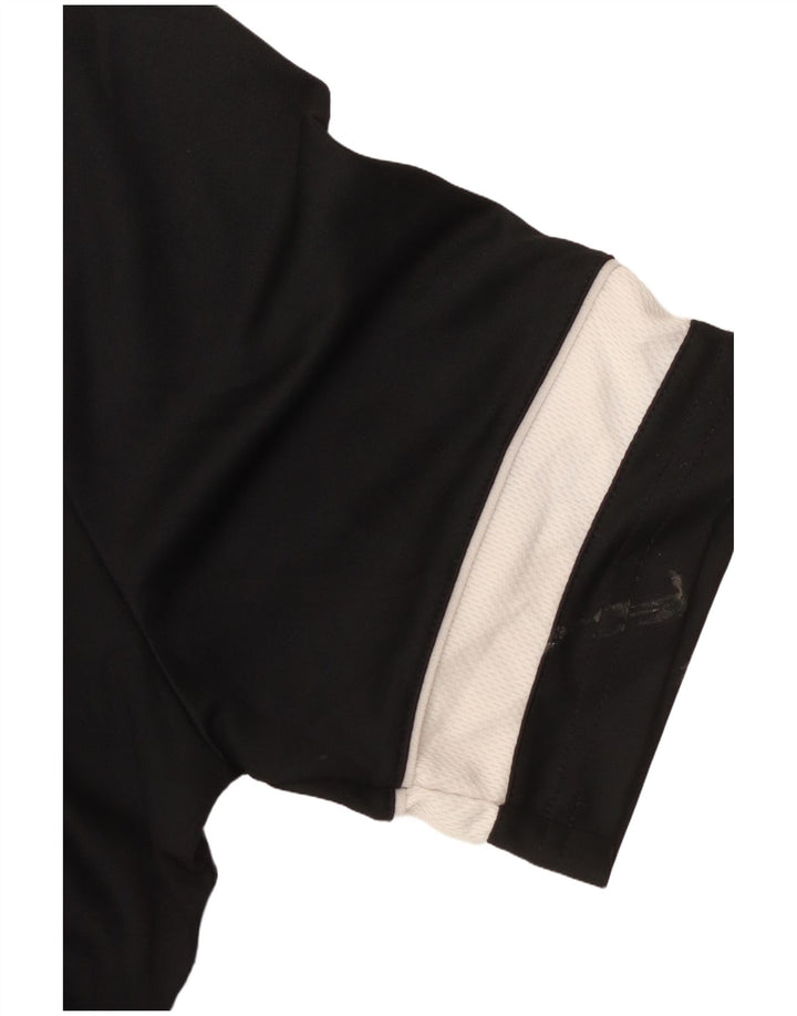 Nike Mens T-Shirt Top Medium Black Striped Polyester Sports