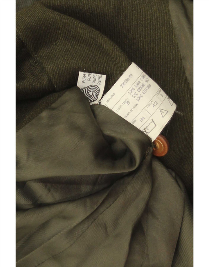 Blazer Vintage pentru femei cu 4 nasturi IT 42 Medium Green Colorblock