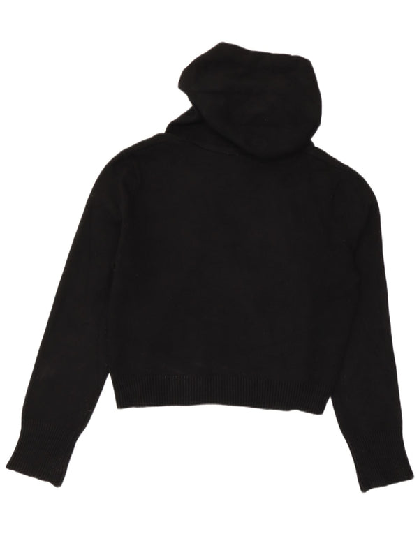 Damski sweter z kapturem Zara, UK 10 Small, czarna wiskoza