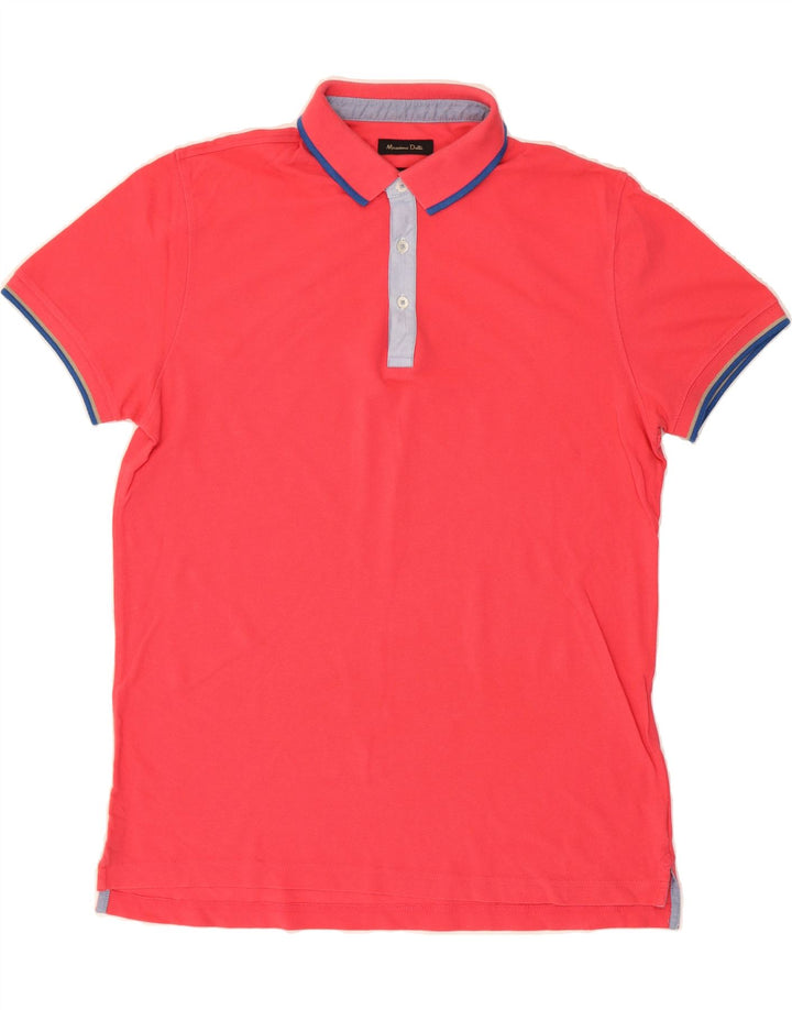 MASSIMO DUTTI Mens Polo Shirt Medium Red Cotton Vintage Massimo Dutti and Second-Hand Massimo Dutti from Messina Hembry 