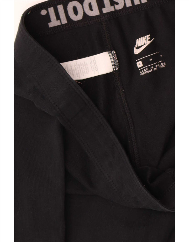 Nike Womens Graphic Leggings UK 12 Mittelschwarze Baumwolle