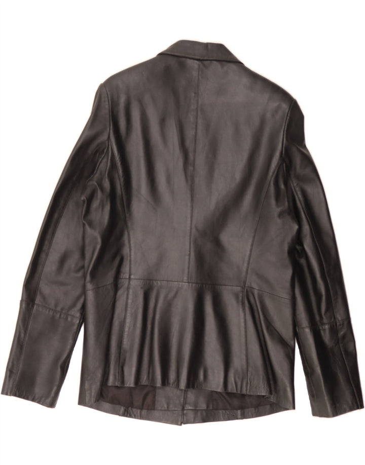 SASHA Womens Leather Jacket UK 14 Large  Black Leather Vintage Sasha and Second-Hand Sasha from Messina Hembry 