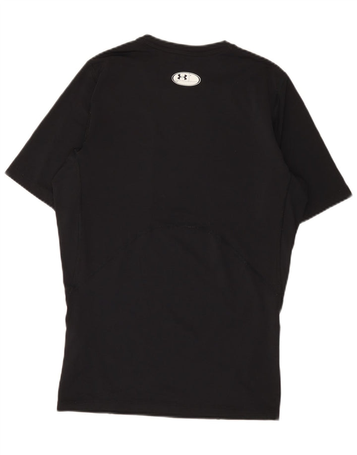 T-shirt a compressione da uomo Under Armour, grande, in poliestere nero
