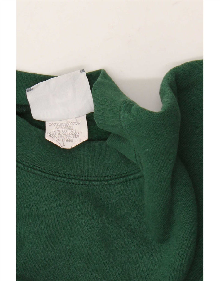 Felpa grafica da uomo Lee, maglione grande, cotone verde