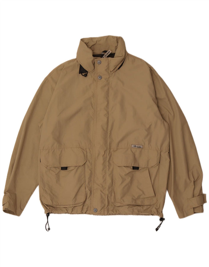 Colmar Mens Hooded Windbreaker Jacket IT 50 Large Beige Polyamide