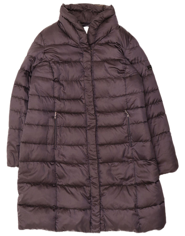 Marina Rinaldi Womens Voyage Padded Coat Size 21 Medium Navy Blue Nylon