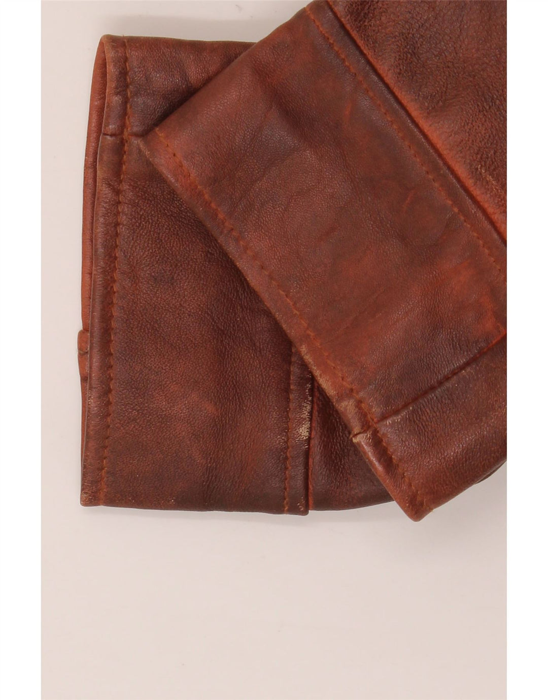 Vintage feminino Reino Unido 18 XL couro marrom