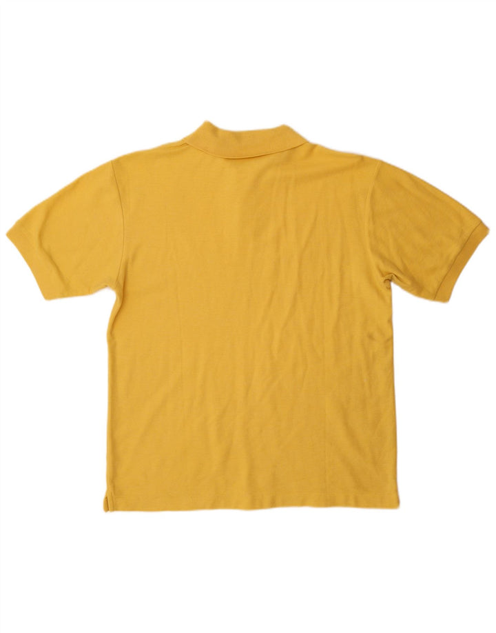 Fila Mens Polo Shirt IT 48 Medium Yellow Cotton