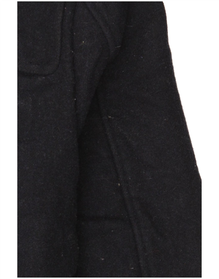 Farah Mens Hooded Duffle Jacket UK 38 Medium Navy Blue Wool