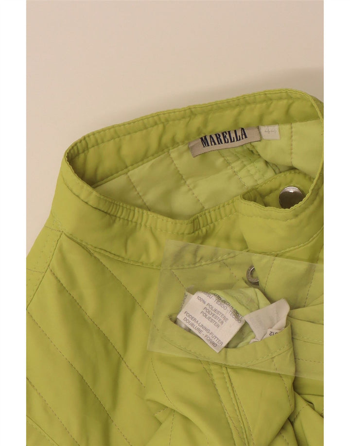 MARELLA Womens Gilet IT 44 Medium Green Polyester Vintage Marella and Second-Hand Marella from Messina Hembry 