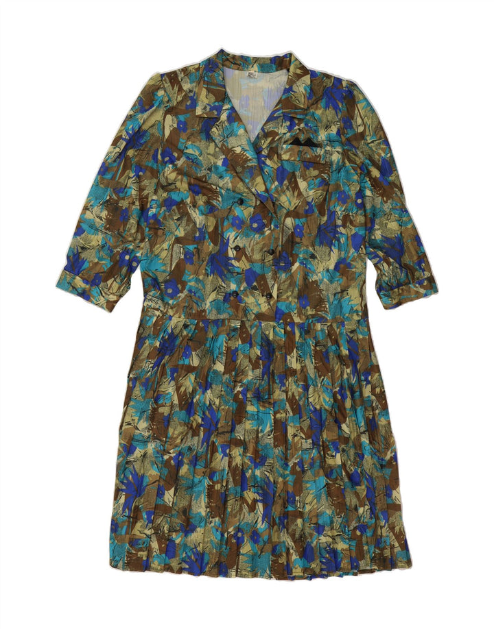 VINTAGE Womens Abstract Pattern Sheath Dress UK 20 2XL Multicoloured Vintage Vintage and Second-Hand Vintage from Messina Hembry 